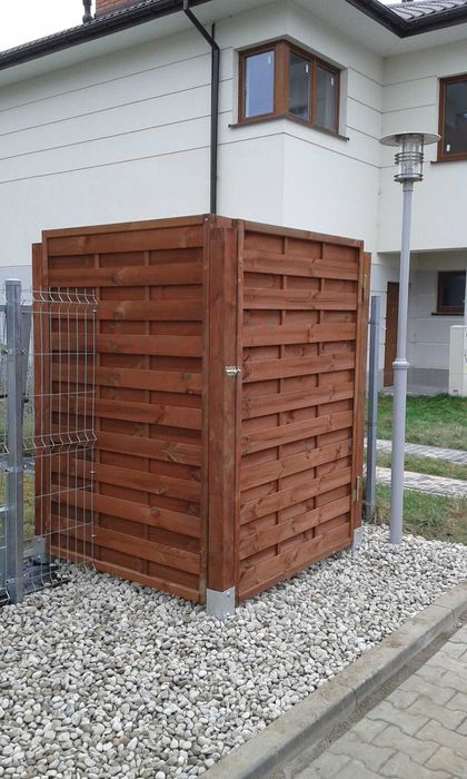 Płoty drewniane zasłonowe, lite, solidne, impregnowane 180x180cm ZPD