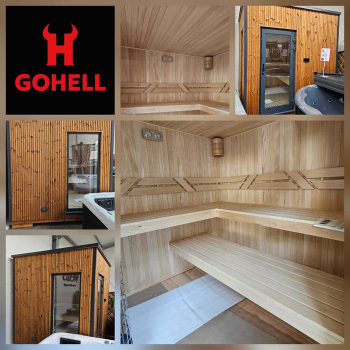 Sauna GoHell Box 240|PREMIUM| Termososna| Harvia 9kW | LED |
