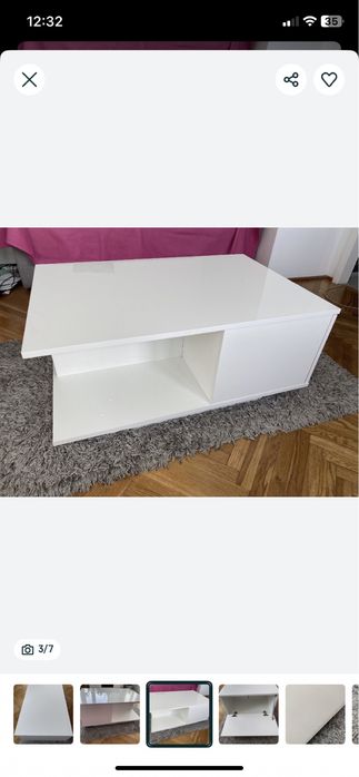 Stolik/barek biały połysk