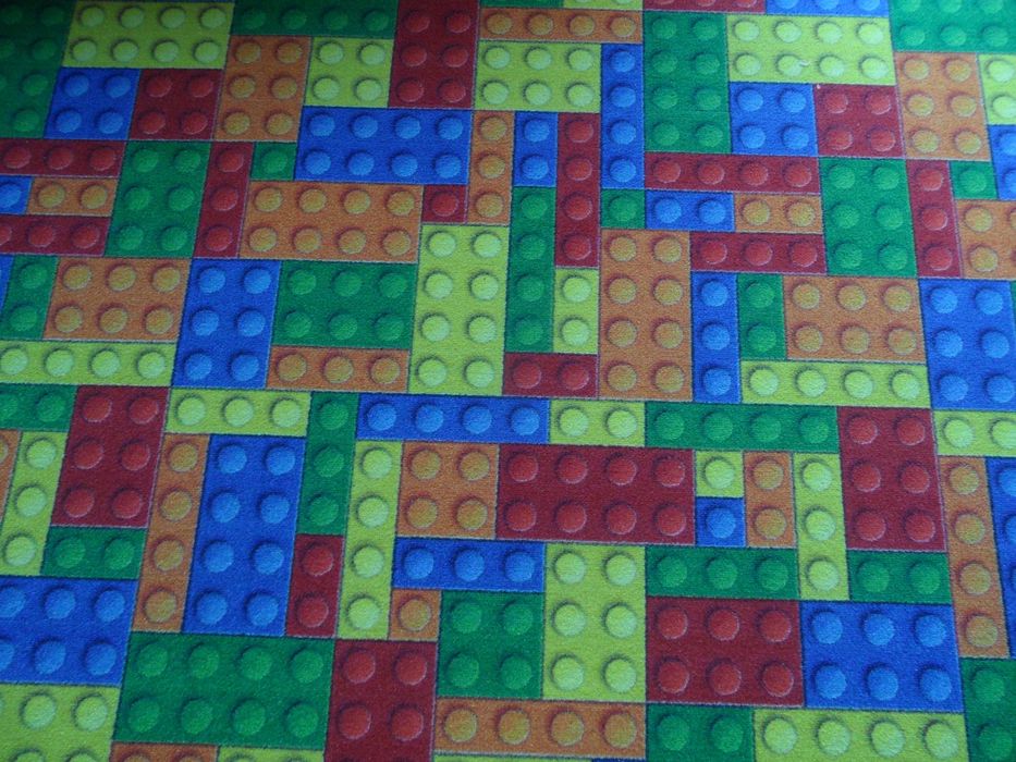 Dywan dziecięcy/młodzieżowy 200x200 cm - Klocki, Tetris - Łódź