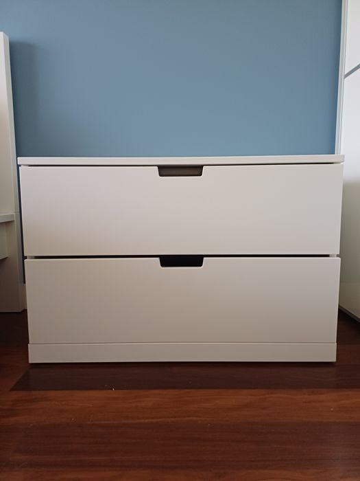 Cómoda Nordli Branca ikea com 2 gavetas  80 x 54