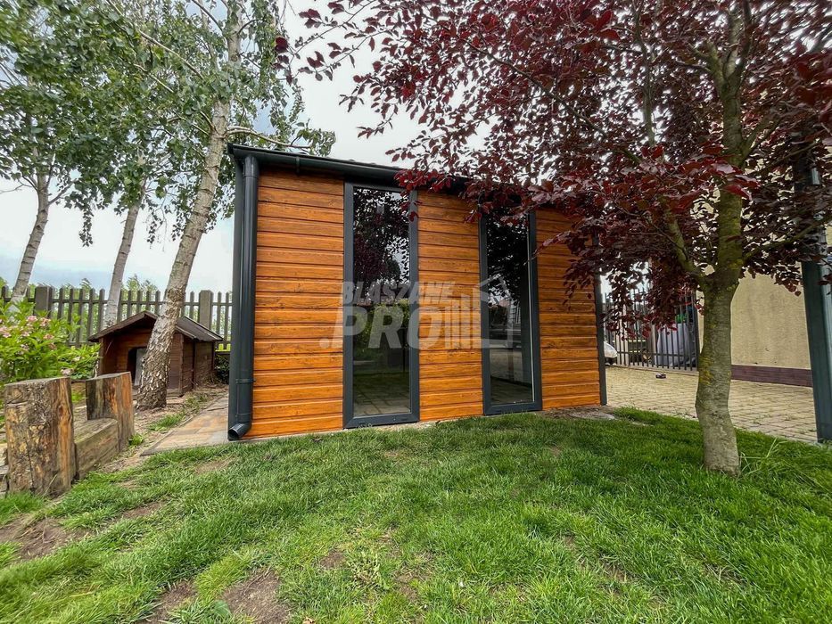 Schowek - Domek Ogrodowy 3x3m -dach dwuspadowy w przód - rynny GP566