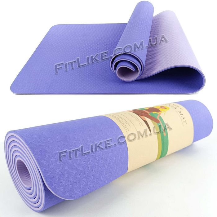 Потужні спортивні коврики/каремати/килимки TPE 8 мм для фітнеса/йоги