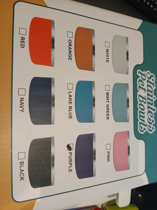 Miska dla psa,kota.aluminiowa fioletowa 19 cm