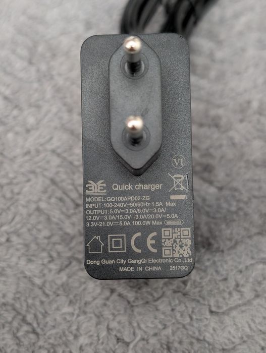 Зарядний пристрій Zyrex 100W USB-C Quick Charger (GaN)