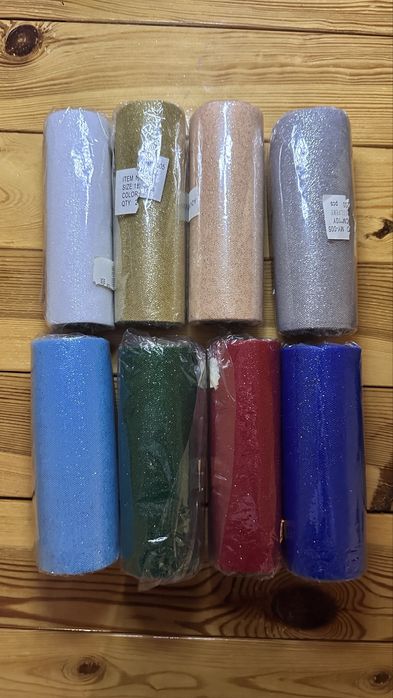 Фатін з дрібними блискітками в рулонах