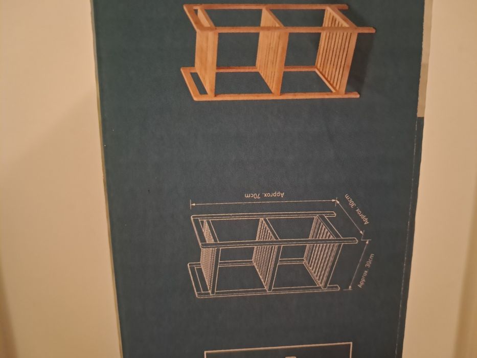 Trzypoziomowy połka bambusowa stojąca