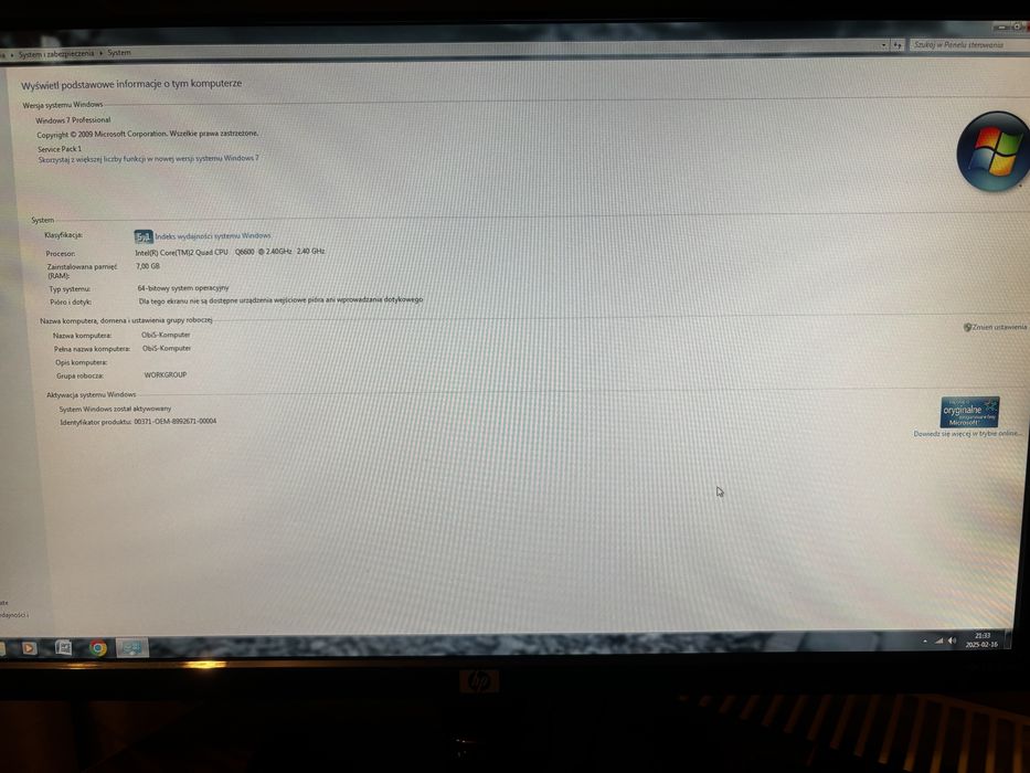 Zestaw komputer monitor klawiatura myszka