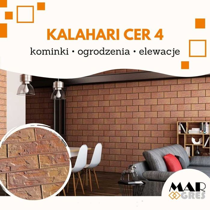 Kamień elewacyjny, płytki mrozoodporne CER 4 BIS KALAHARI