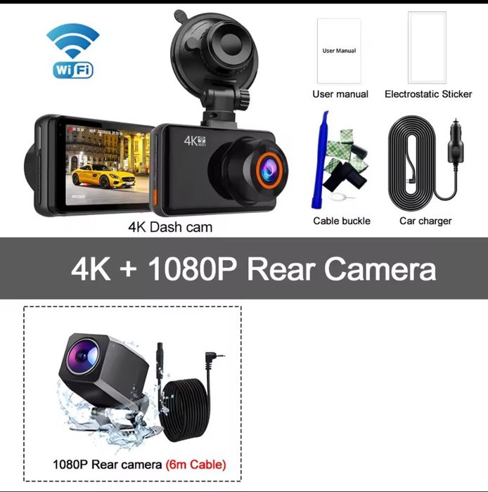 Відеореєстратор  WiFi Soam 4K Dash Cam