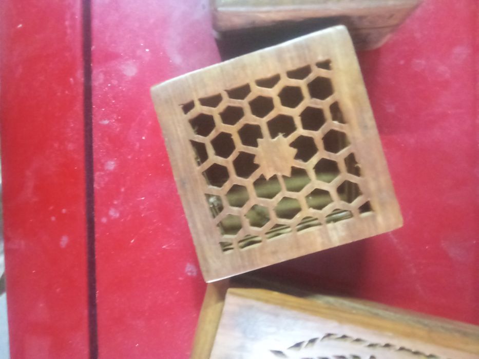 4 caixas religiosas madeira.