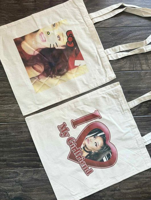 Torby bawełniane torebki tote bag bawełna Ariana grande zestaw