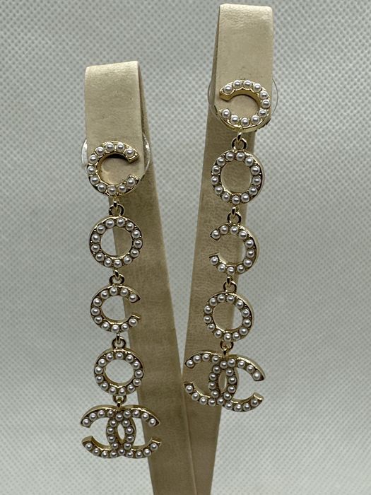 Серьги бижутерия Chanel сережки Шанель