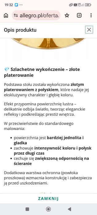 Stół kawowy "Tulipan"