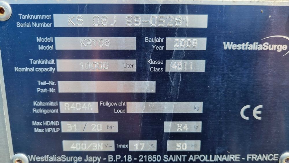 Schładzalnik zbiornik chłodnia do mleka 10000l GEA, IDEALNA