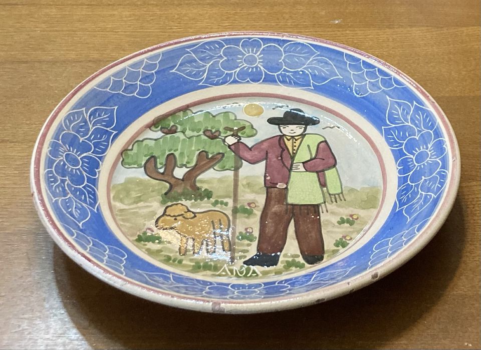 Prato do Redondo pintado á mão