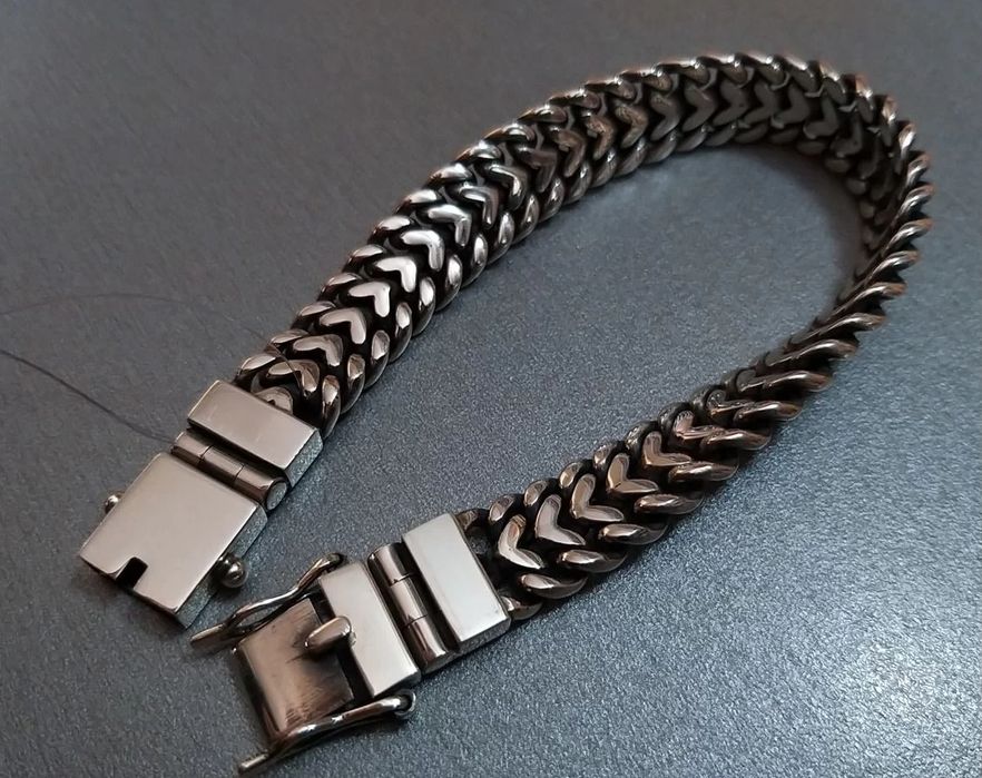 Срібний браслет 60г Панцир 2х чоловічий мужской серебряный браслет 925