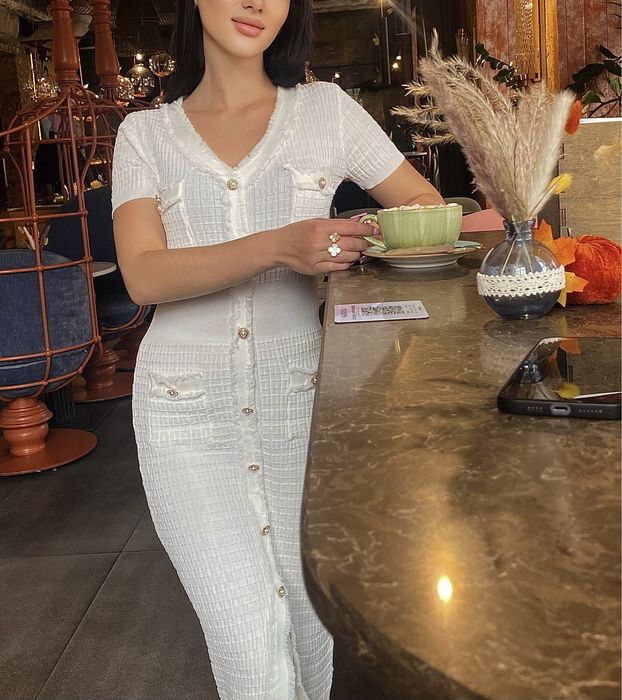 Платье женское трикотажное  в стиле chanel