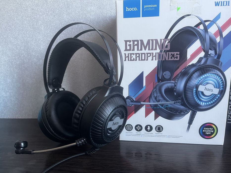 Продам дротові ігрові навушники HOCO W101 Streamer Gaming Headphones