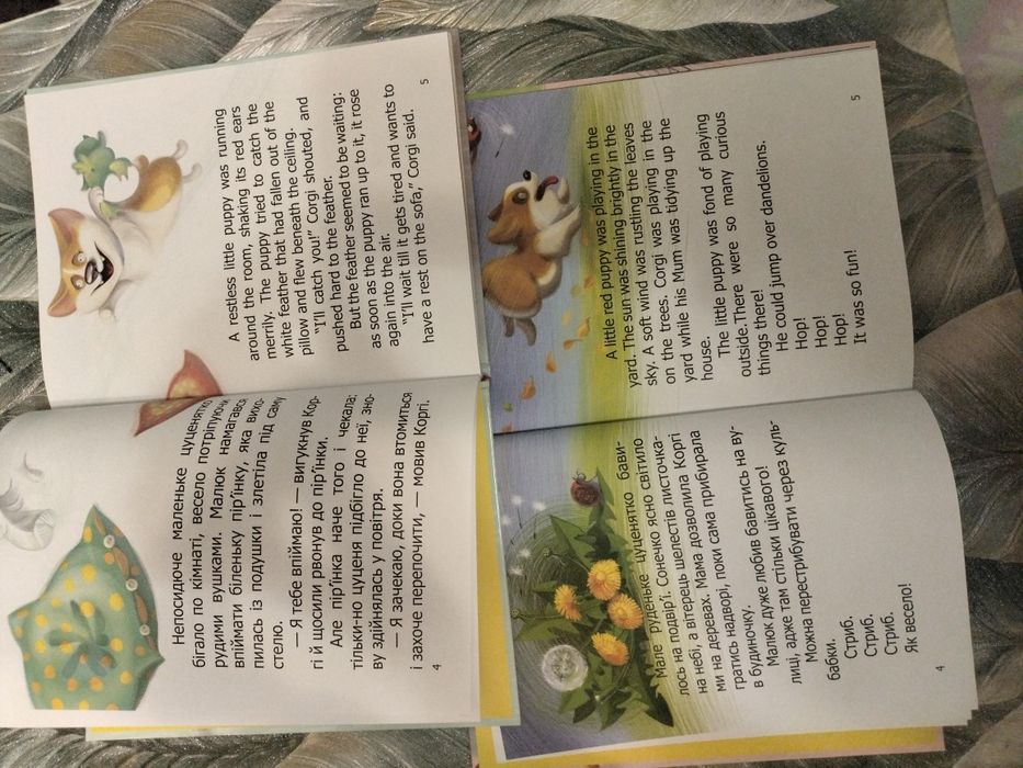 Книги англійською та українською мовою.