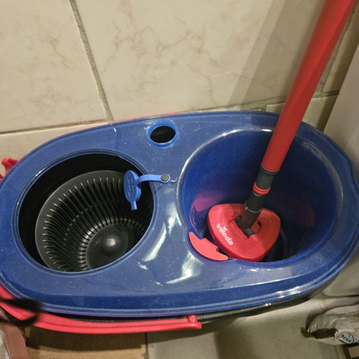 Vileda H2Pro mop obrotowy z teleskopowym kijem wiadro dwukomorowe