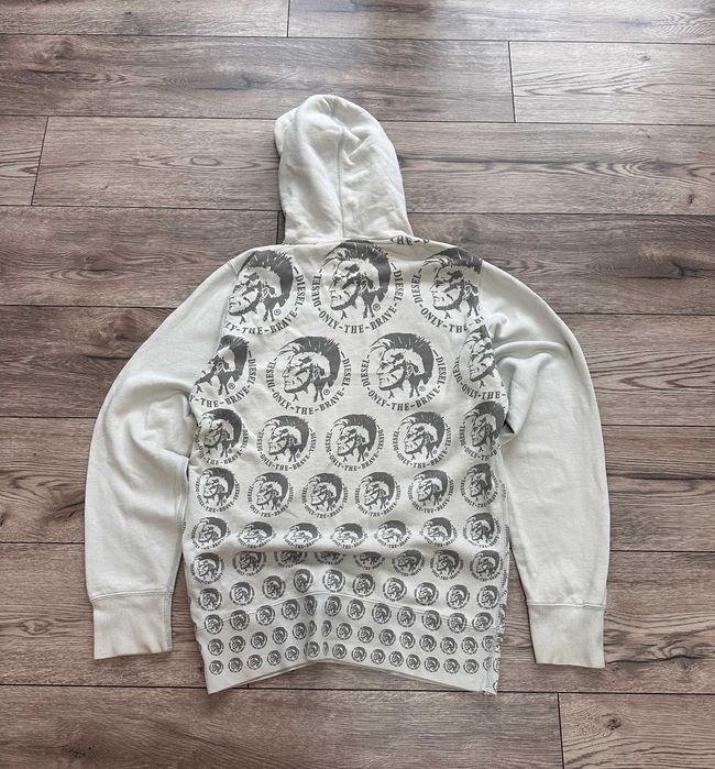 Bluza z kapturem DIESEL logo męska casual bawełna r. L
