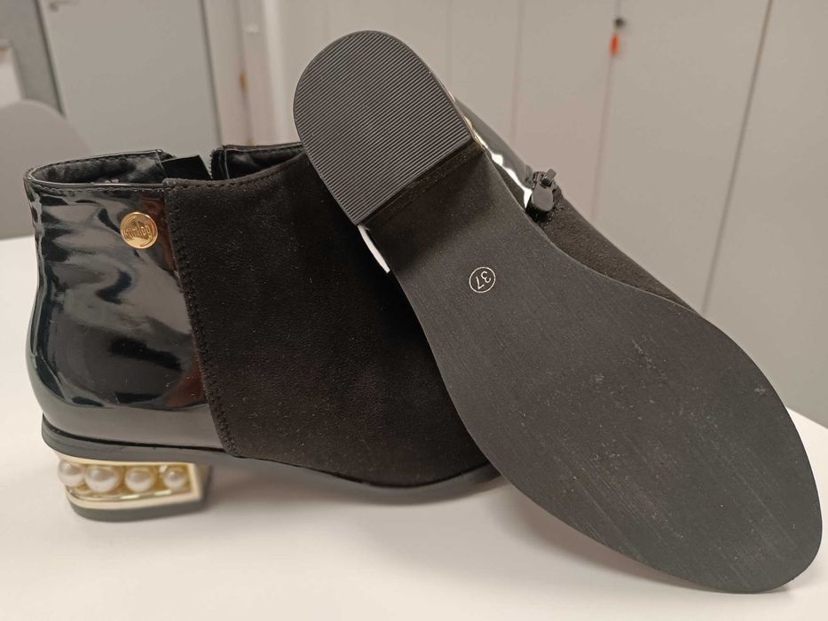 H&D Moda Espanola damskie botki zamszowe eleganckie, rozm. 37