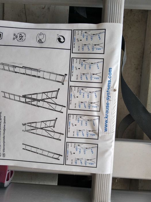 Drabina aluminiowa rozkładana Krause