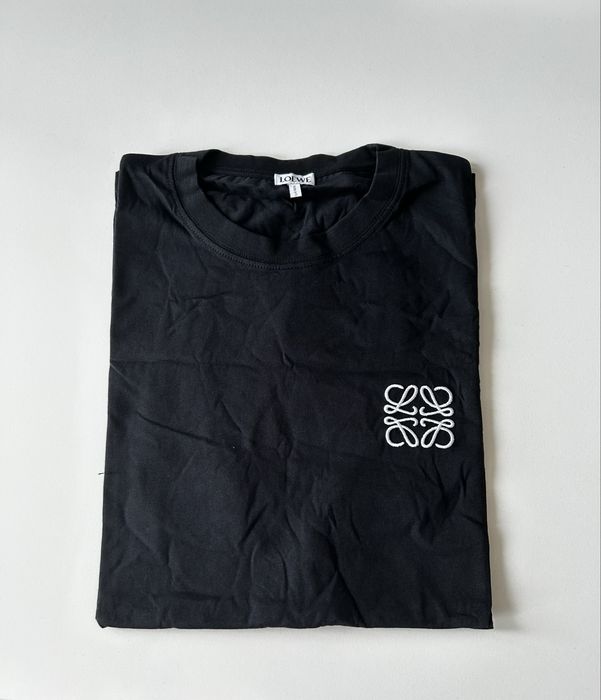 LOEWE Anagram Logo Embroidered T-Shirt Men Black
