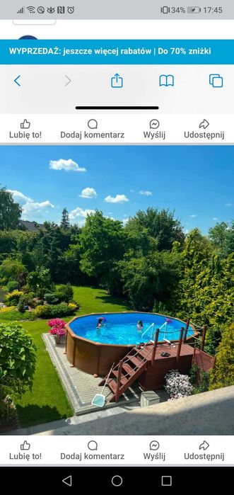 Basen Mauritius 610x375x132cm + filtr piaskowy pompa ciepła dodatki