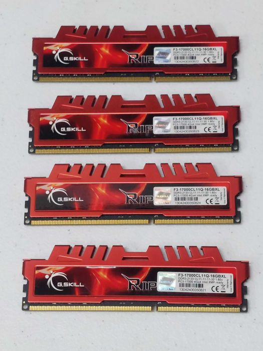 16 Gb RAM (4x 4Gb DIMM) DDR3-2133 (PC3-17000)