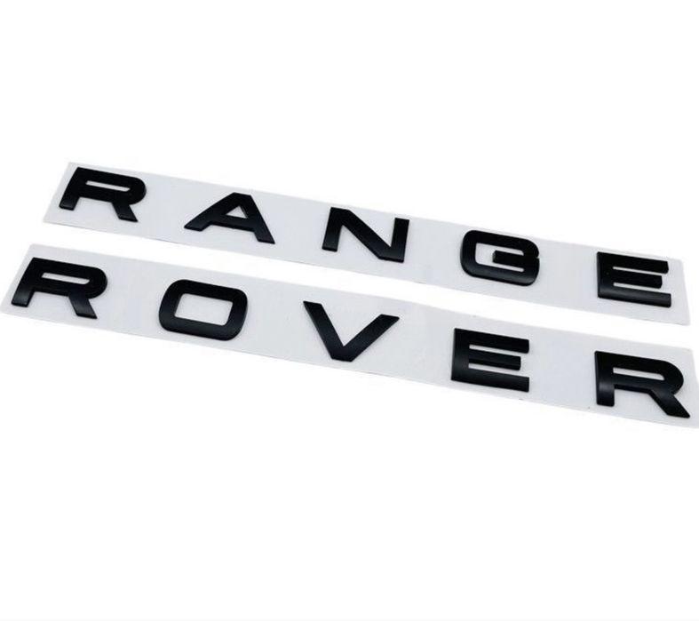 Емблема напис RANGE ROVER хром,чорн мат  720х31мм пластик (на скотчі)