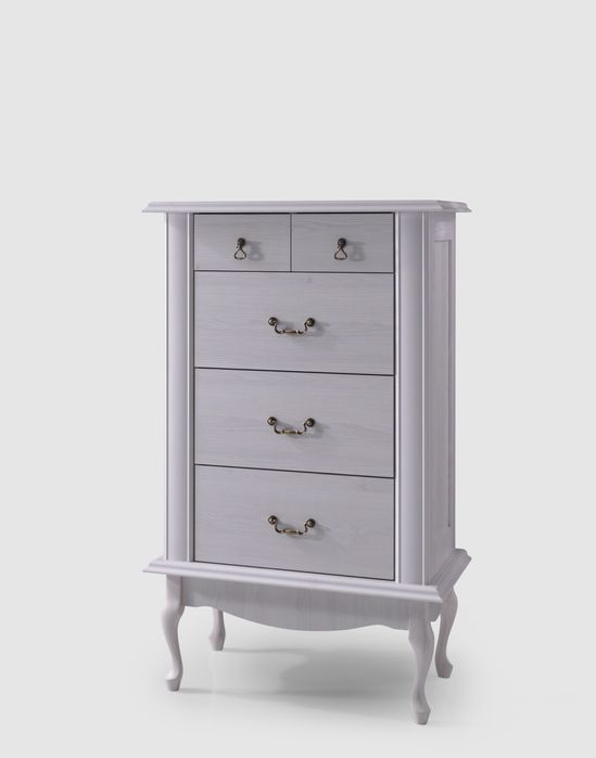 Zestaw białych lub brązowych mebli do salonu Diana, styl prowansalski