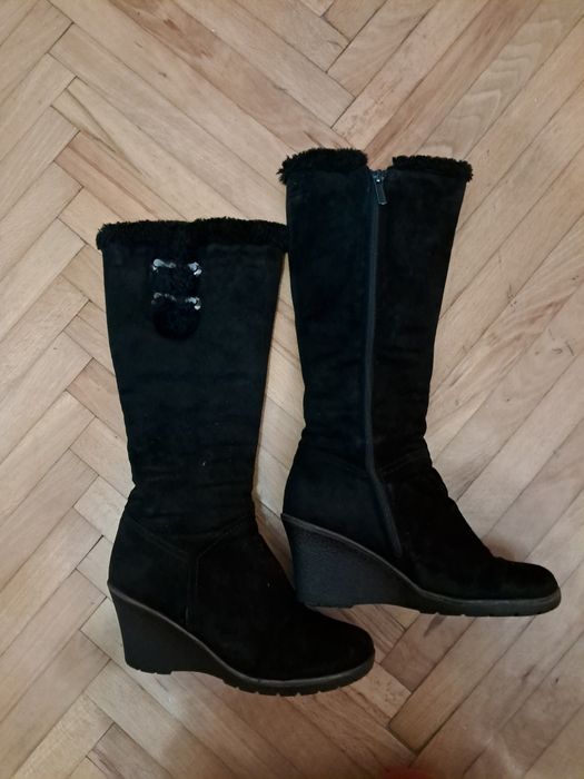 Зимові чоботи з натуральної замші