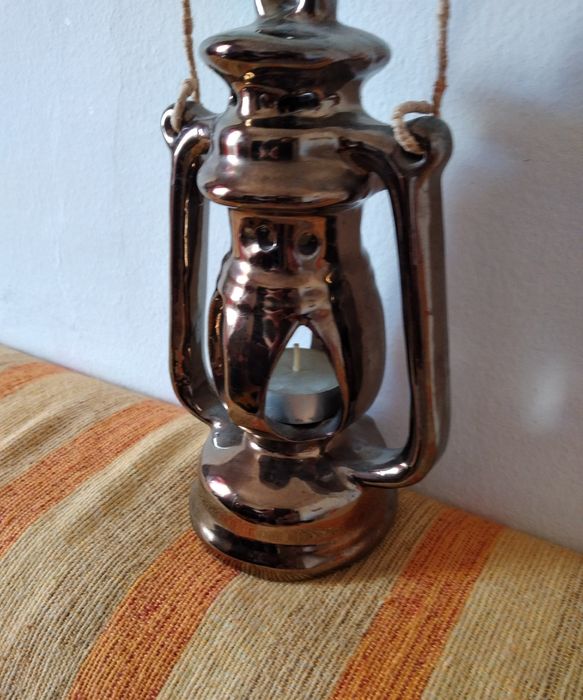 Candeia de cerâmica vidrada