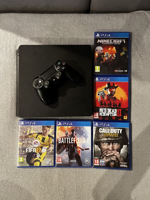 konsola do gier playstation 4 ps4 slim z padem i grami