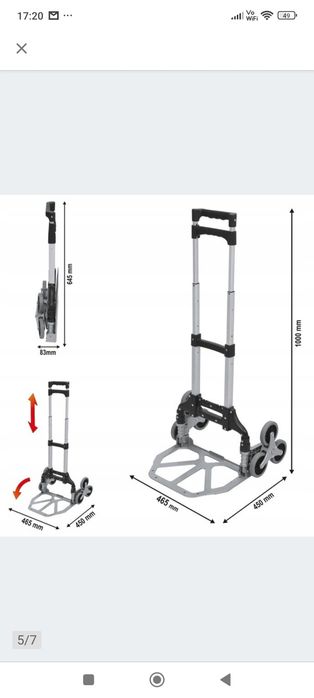 Wózek transportowy schodowy
