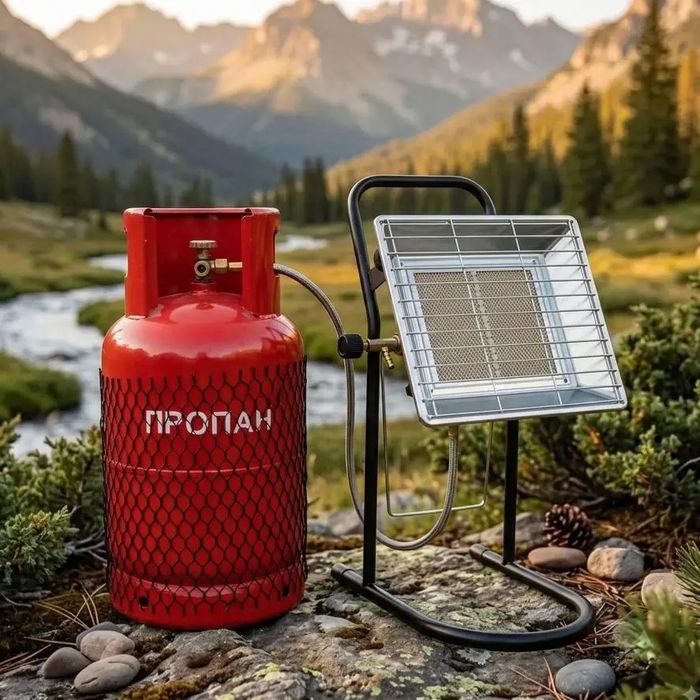 Комплект газовий пропановий балон 22л пальник обігрівач NURGAZ NG-310-P