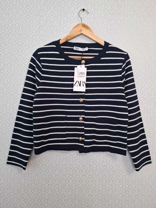 Кардиган жіночий ZARA,  розмір M у смужку, old money, з біркой