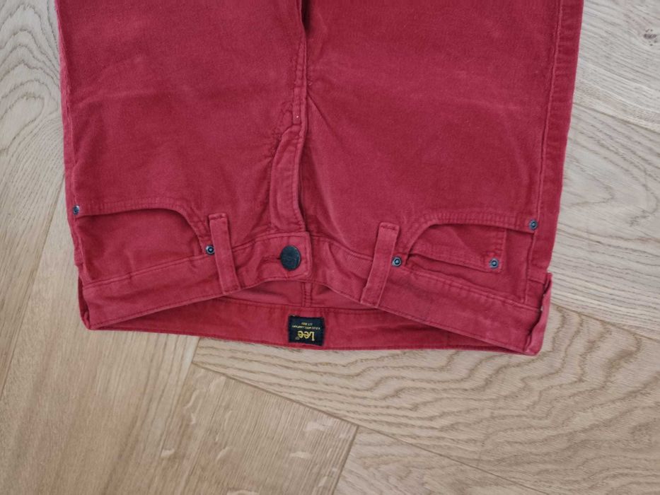 Spodnie sztruksowe damskie LEE W28 L33 camel rude sztruks S M