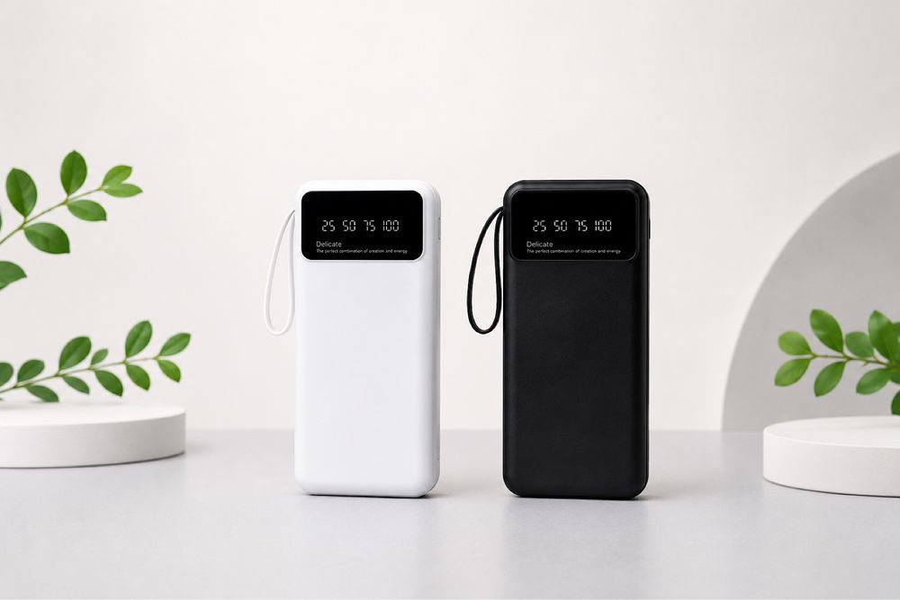 Повербанк 20000mAh + 4 вбудовані кабелі