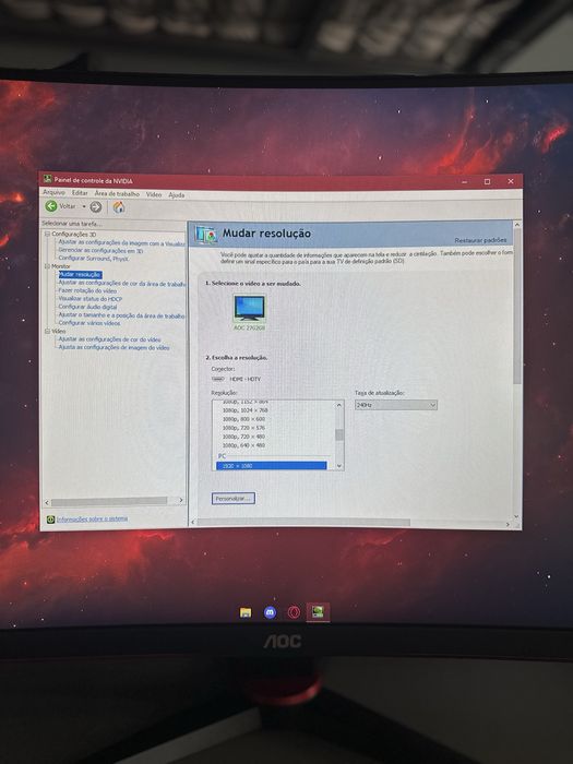 Monitor Gaming 240hz Curvo AOC C27G2ZE