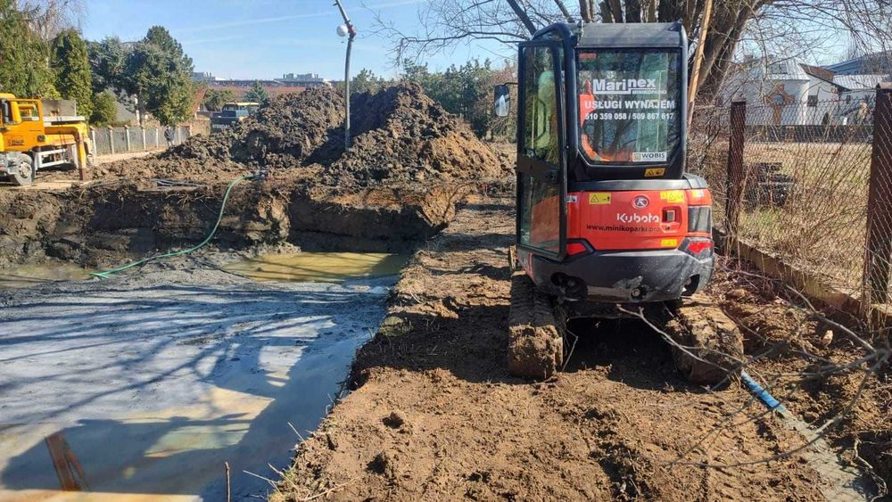 Wynajem, Usługi MINIKOPARKA 1,8t 3t , Wywrotka 3.5 Wiertnica