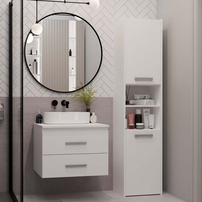 Mała wisząca szafka pod umywalkę 60 cm