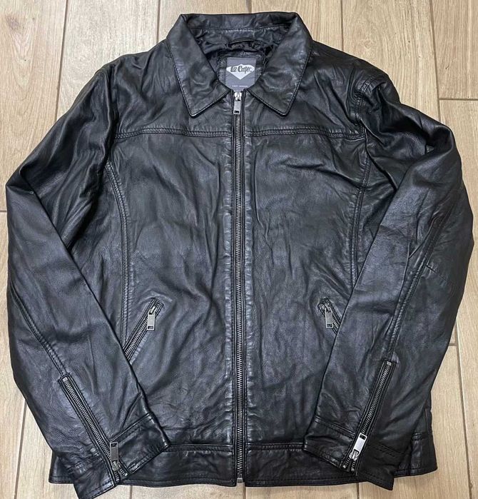 Lee Cooper model BRIAG BLACK r. L stylowa kurtka męska 100%skóra owcza