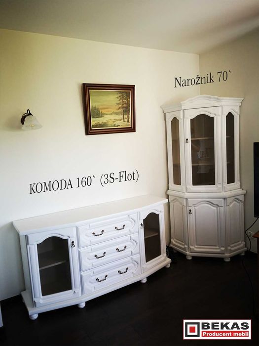 Stylowa Prowansalska Komoda 180 z Dębowym Blatem BEKAS Producent