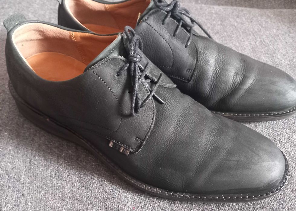 ecco czarne buty męskie skóra rozm. 45