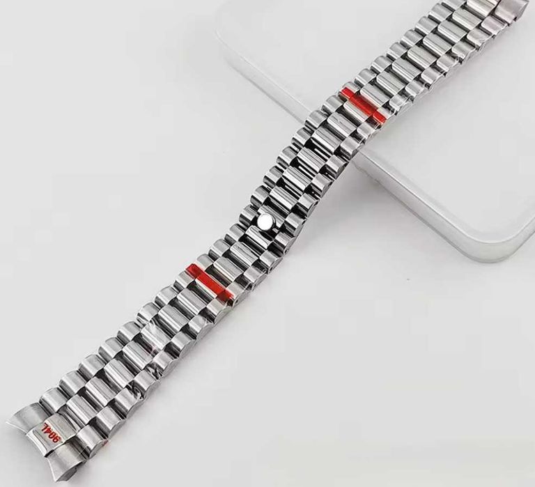 Bransoleta Do Zegarka PRESIDENT Srebrny Styl 20mm 21mm WIELE KOLORÓW do Seiko Citizen Rolex Stal Nierdzewna