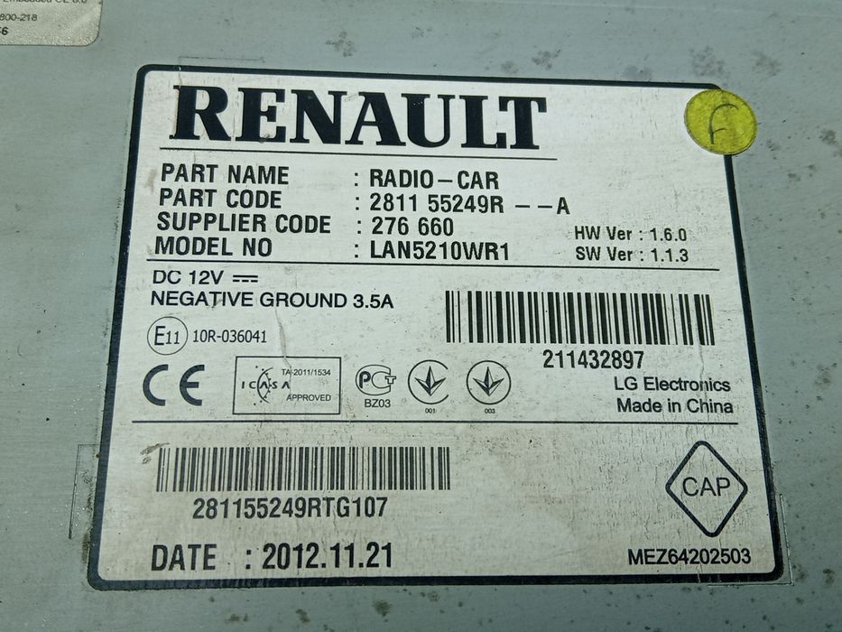 Display / ecrã de informações RENAULT Clio IV (BH_)
