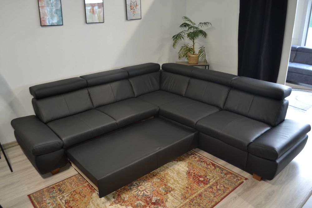 Narożnik Arturro ze skóry naturalnej